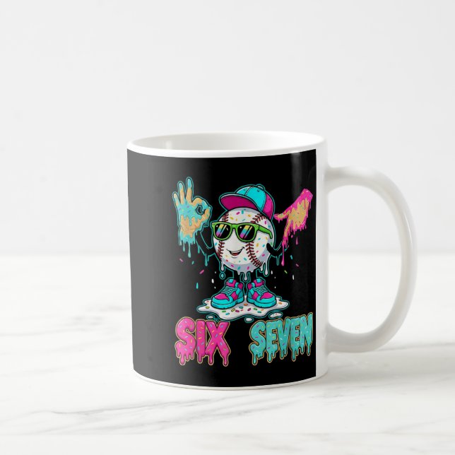 Baseball 67 Drip Six Seven Handzeichen Eiscreme Me Kaffeetasse (Rechts)