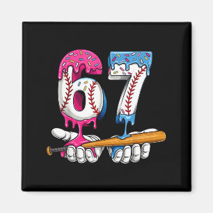 Baseball 67 Eis Drip Six Seven Jungen Lustig Ich Magnet