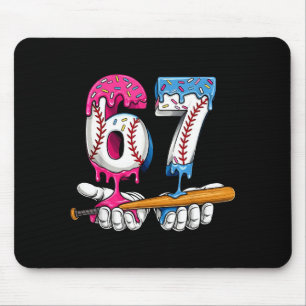 Baseball 67 Eis Drip Six Seven Jungen Lustig Ich Mousepad