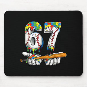 Baseball 67 Puzzle Drip Six Seven Meme Jungen Auti Mousepad