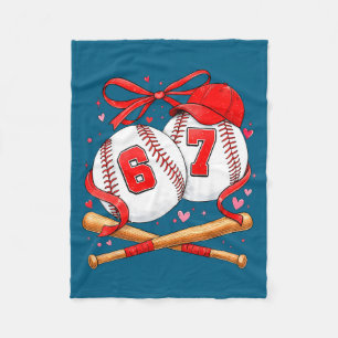 Baseball 67 Six Seven Meme Kokette Bogen Valentins Fleecedecke