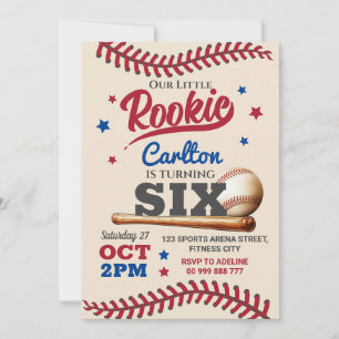 Baseball 6e Invitation anniversaire