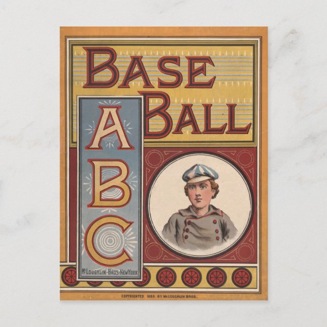 Baseball-ABCs Postkarte (Vorderseite)