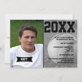 Baseball-Abschluss-Ankündigung Einladung