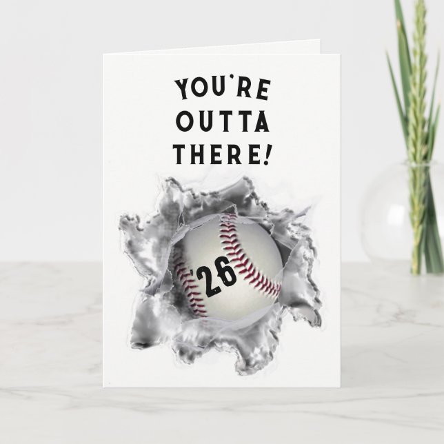 Baseball-Abschluss Karte (Vorderseite)
