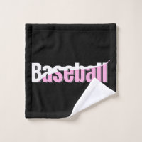 Baseball Abstrait Swish - Girly Word Art