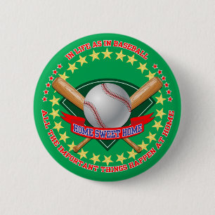 Baseball-Abzeichen Button