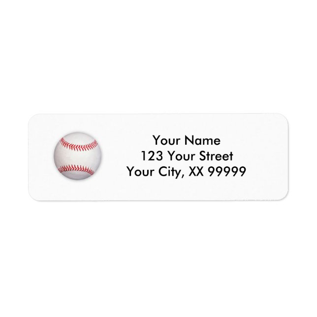 Baseball-Adressetiketten (Vorne)