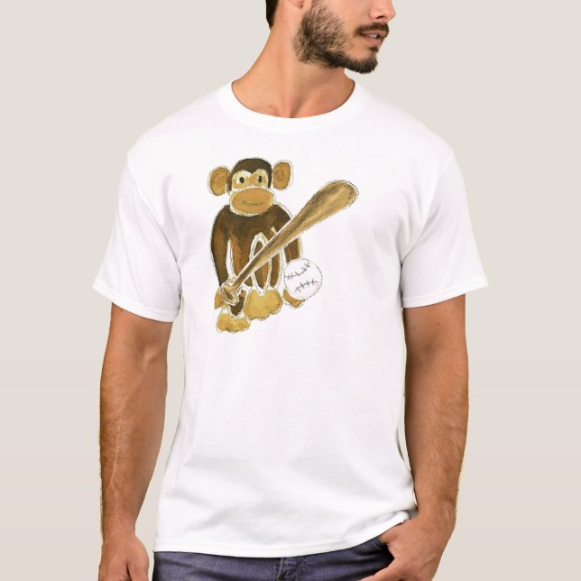 Baseball-Affe T-Shirt (Vorderseite)