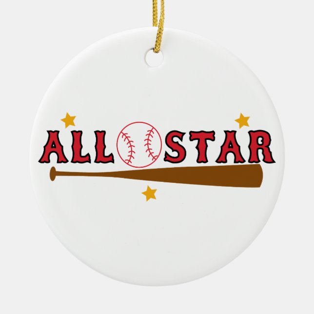 Baseball All Star Keramik Ornament (Vorne)