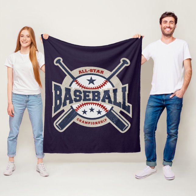 Baseball All Star Sportteam Fleecedecke (Beispiel)