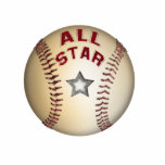 Baseball-All Star-Verzierung Fotoskulptur Ornament<br><div class="desc">Baseball-All Star-Verzierung,  die einen gealterten Baseball mit den Wörtern "All Star" und einen Stern geprägt in den Baseball kennzeichnet.  Macht ein großes Geschenk für Baseball-Spieler,  Baseball - Fans,  Baseballreferenten und/oder Baseballtrainer.</div>