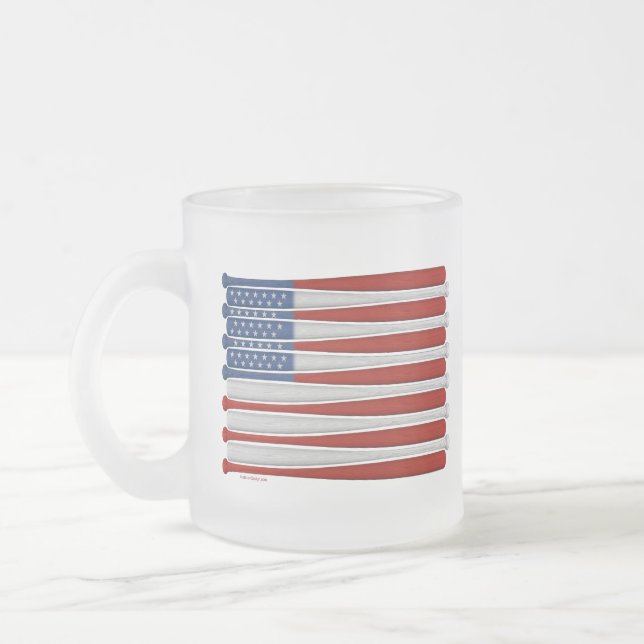 Baseball America (USA) Mattiert Glass Coffee Tasse (Links)