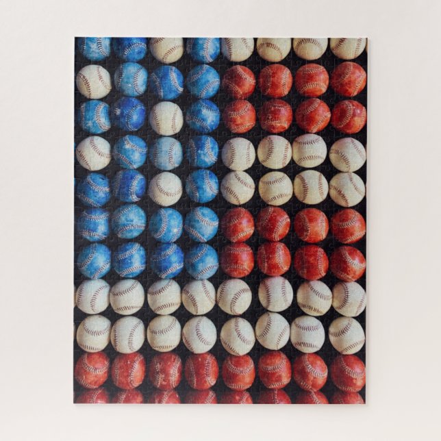 Baseball-Amerikanische Flagge (Vertikal)
