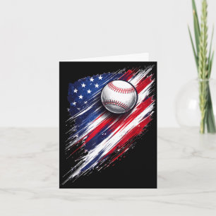 Baseball amerikanische Flagge Jungen Mädchen Männe Karte