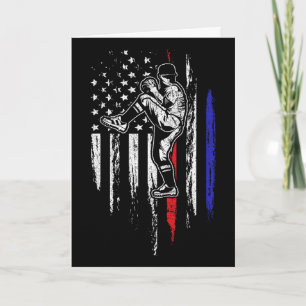 Baseball-Amerikanische-Flagge-Pitcher-USA-Pitching Karte