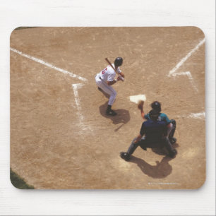Baseball an der Zuhause-Platte Mousepad