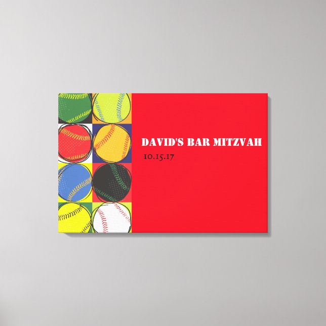 Baseball-Anmeldeboard für die Retro-Leinwand Leinwanddruck (Vorderseite)