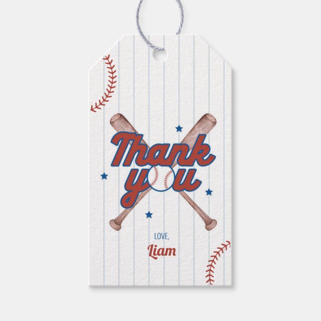 Baseball Anniversaire Favoriser les étiquettes cad (Devant)