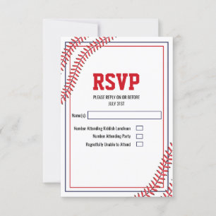 Baseball-Antwortkarte RSVP Karte