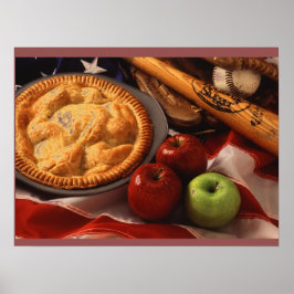 BASEBALL APPLE PIE ART POSTER