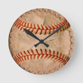 Baseball Apple Pie Runde Wanduhr
