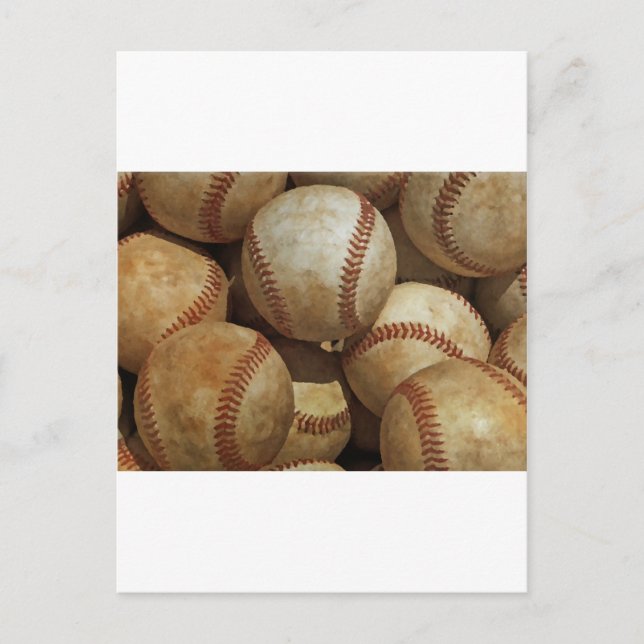Baseball Art Postkarte (Vorderseite)