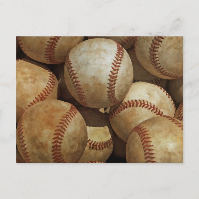 Baseball Art Postkarte (Vorderseite)