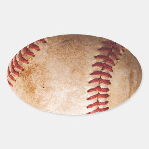 Baseball Artwork Ovaler Aufkleber