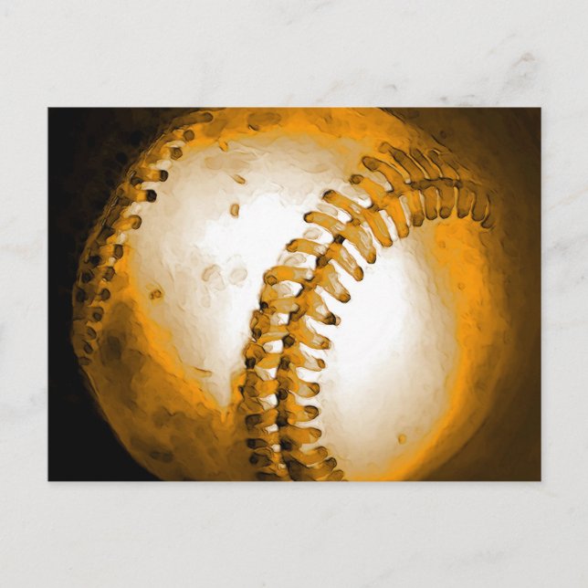 Baseball Artwork Postkarte (Vorderseite)