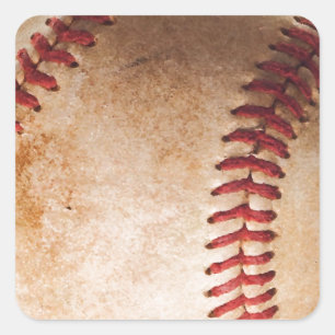 Baseball Artwork Quadratischer Aufkleber
