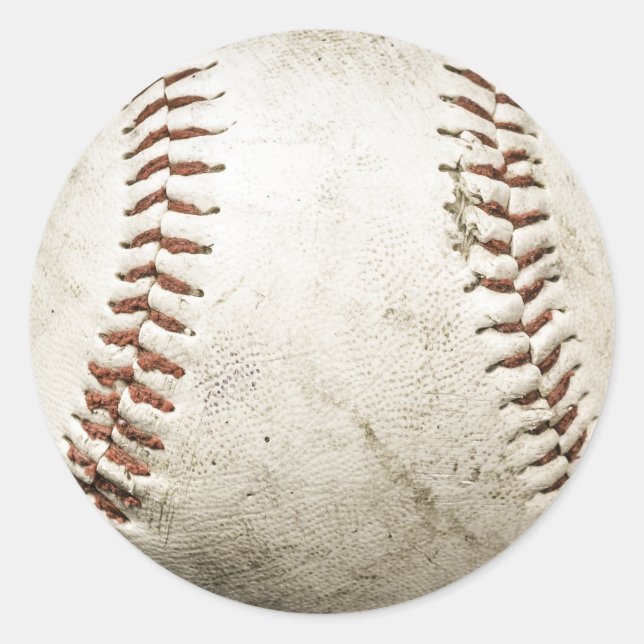 Baseball Artwork Runder Aufkleber (Vorderseite)