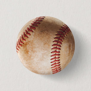 Baseball Artwork Vintag Button