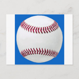 Baseball auf blau postkarte