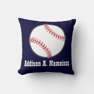 Baseball auf der Navy Blue Name Sportsaal Boys Thr Kissen