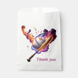 Baseball auf Feuer. Geschenktütchen
