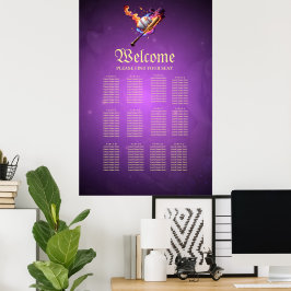 Baseball auf Feuer. Poster