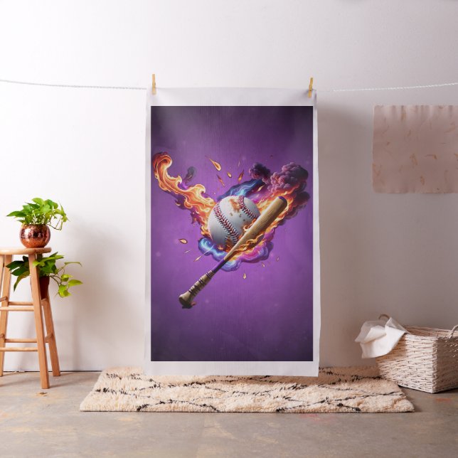Baseball auf Feuer. Stoff (Beispiel)