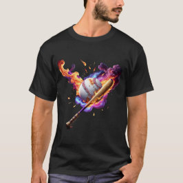 Baseball auf Feuer. T-Shirt