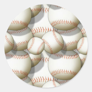Baseball-Aufkleber Runder Aufkleber