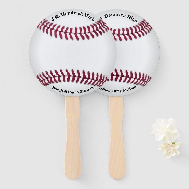 Baseball-Auktionspaddel Fächer (Vorne und Hinten)