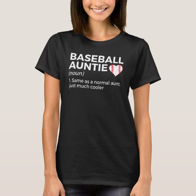 Baseball Auntie Definition T-Shirt (Vorderseite)