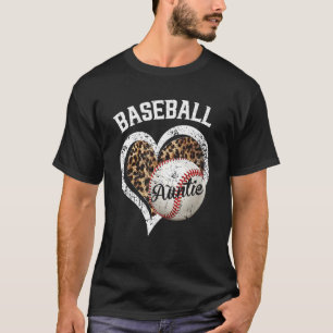 Baseball Auntie Leopard Baseball Spieler T-Shirt