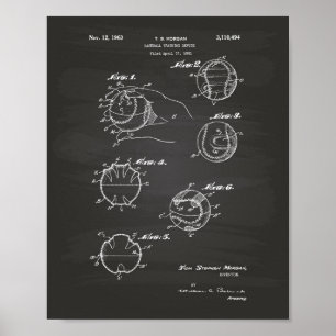 Baseball-Ausbildung 1963 Patentart - Chalkboard Poster