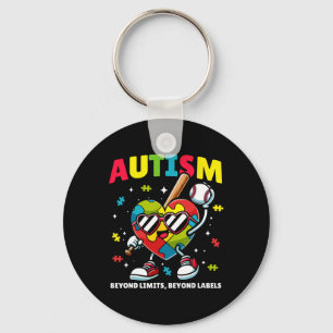 Baseball Autismus Bewusstsein Farbenfrohe Puzzle H Schlüsselanhänger