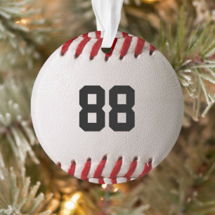 Baseball avec numéro personnalisable