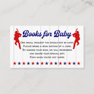 Baseball, Baby-Dusche, Bücher für die Babykarte Visitenkarte