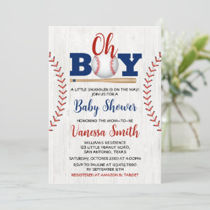 Baseball Baby Dusche Einladung