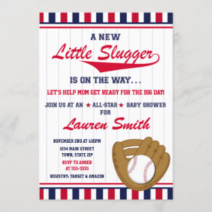 Baseball Baby Dusche Einladung Alle Star Sports
