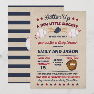 Baseball Baby Dusche Einladung Baseball Dusche